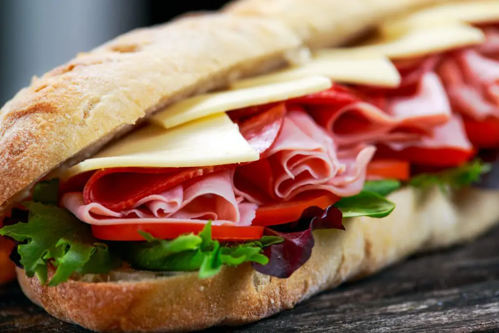 A picture of a delicious deli sandwich