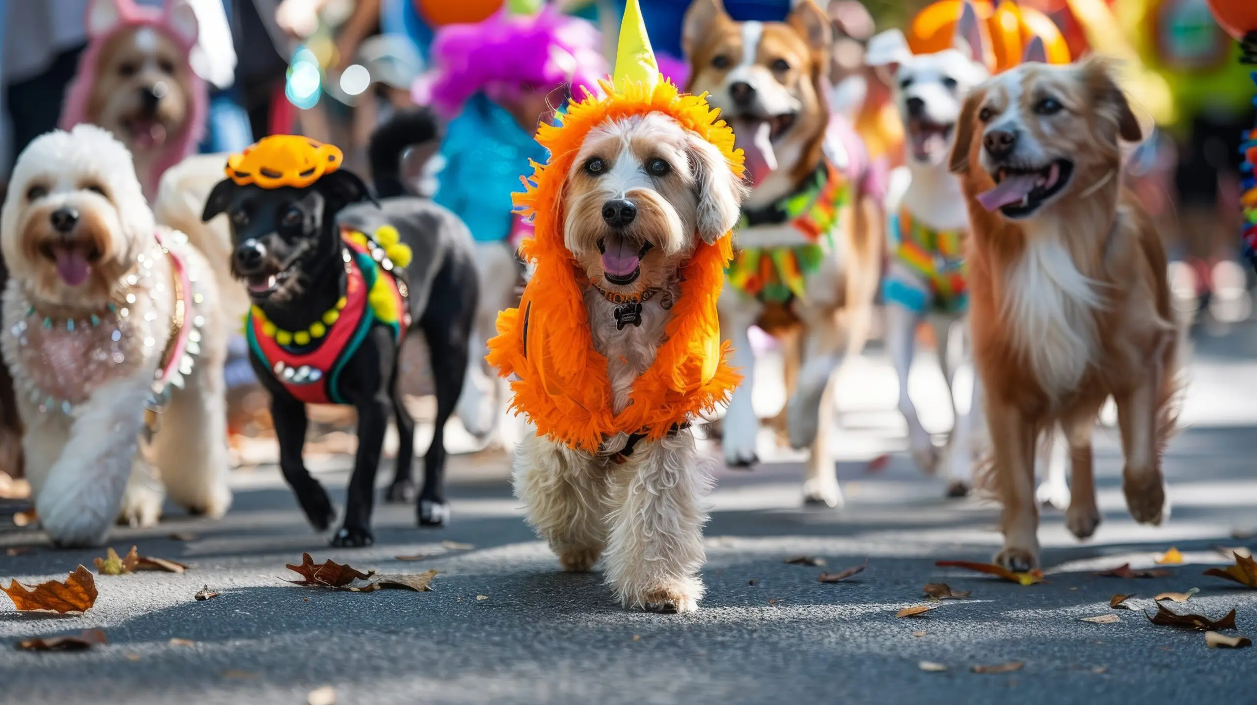 Dog Parade in adorable costumes