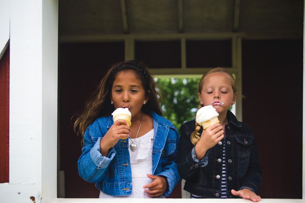 Children Eating Ice Cream