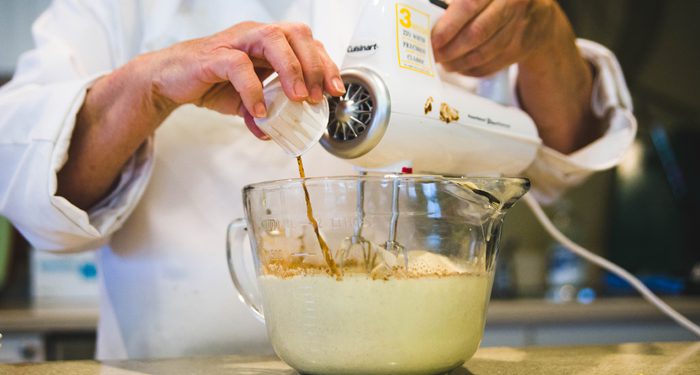 Bread Pudding Mixing