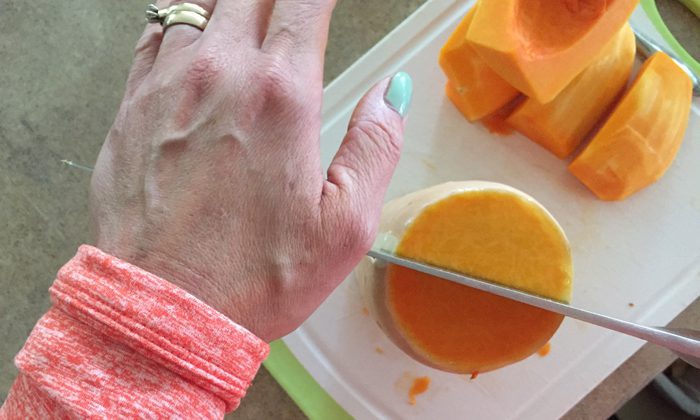 Cutting Butternut Squash