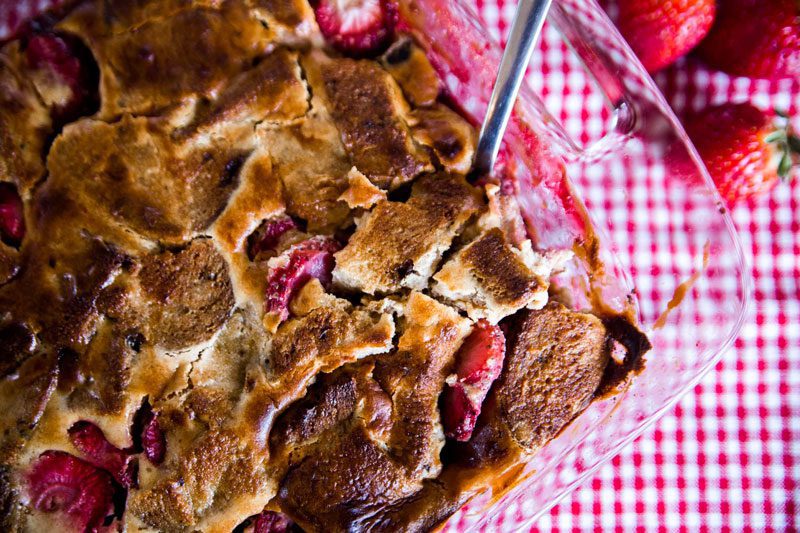 Overnight Strawberry Cream Cheese French Toast Casserole