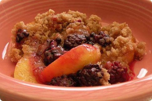 Peach and Blackberry Crisp