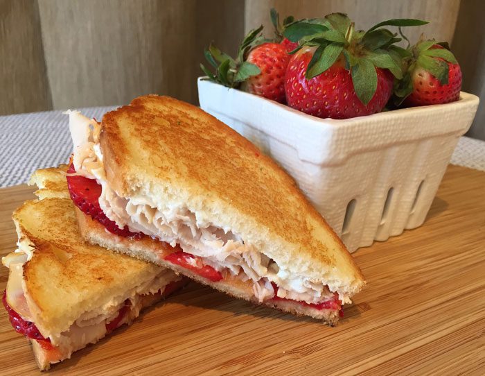 Strawberry Turkey Panini with Goat Cheese