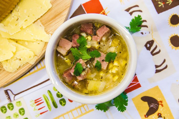 Summer Corn & Ham Soup