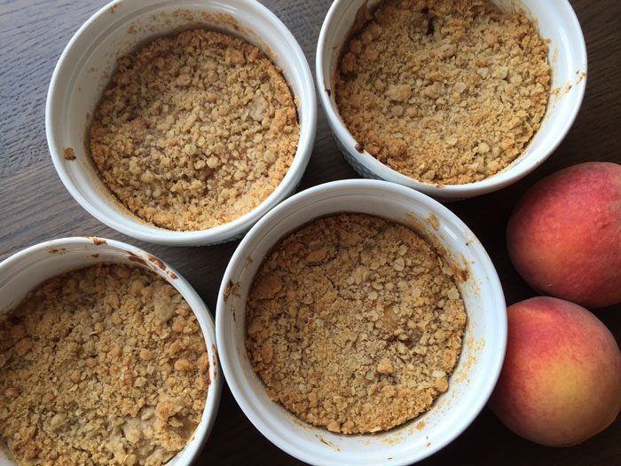 Individual Peach Crisps