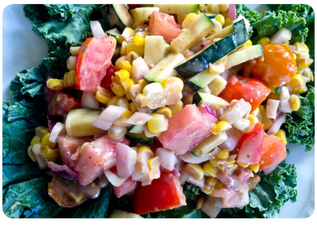 Fresh Summer Corn Salad with Creamy Vinaigrette